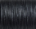 Kangaroo leather cord Round 1.6mm. Black. Best Quality.