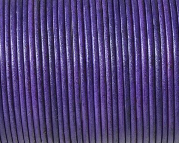 Kangaroo leather cord 1.6mm round. Violet. Best Quality