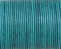 Kangaroo leather cord 1.6mm round. Blue turquoise. Best Quality
