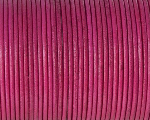 Kangaroo leather cord 1.6mm round. Fuchsia. Best Quality