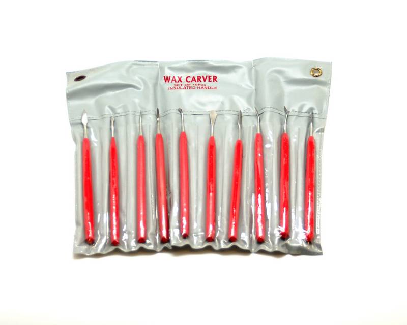 Wax Carving Tools. With Red Insulated.
