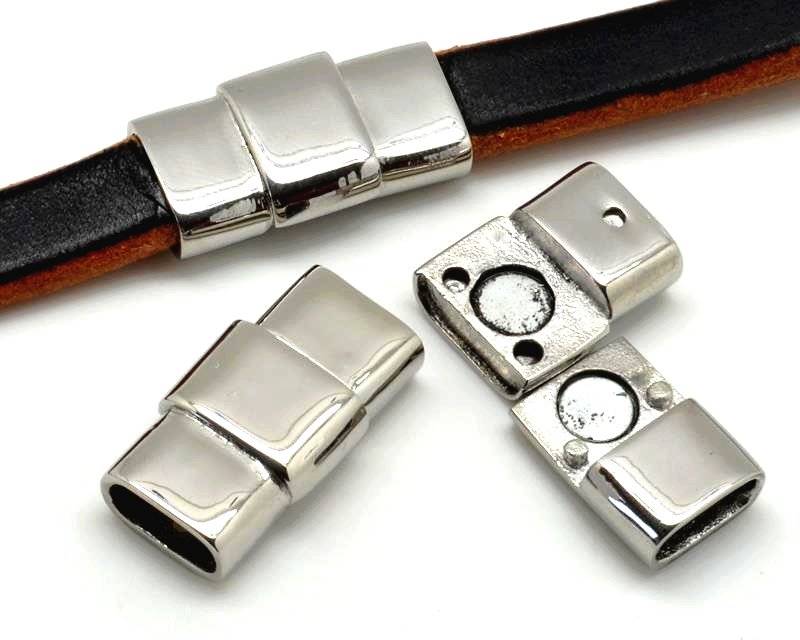 Stainless steel. Clasp. 22.5x12.5x7mm. Inn.10x4mm.