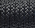 Bolo Braided Flat Leather Cord. 6,5x2mm. Black. Best Quality.