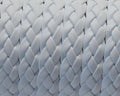 Bolo Braided Flat Leather Cord. 9x2mm. White. Spool.