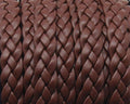 Bolo Braided Flat Leather Cord. 9x2mm. Light Brown. Best Quality.