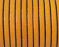 Flat Leather cord. 5x1.5mm. Yellow&B. Best Quality.