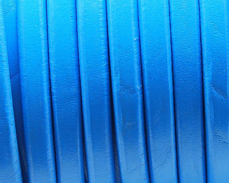 REGALIZ Leather cord. Oval 10x6mm. Blue. Best Quality