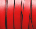 Flat Leather cord 10x1.5mm. Red&B. Best Quality.