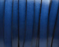 Flat Leather cord 10x1.5mm. Blue&B. Best Quality.