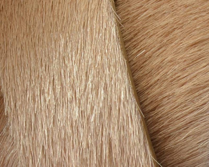 Colored cow hair Flat leather cord. 20mm. beige. Best Quality.