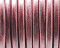REGALIZ Leather cord. Oval 10x6mm. Metal garnet . BEST QUAL.