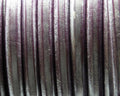 REGALIZ Leather cord. Oval 10x6mm. Metal Lilac. BEST QUAL.