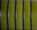 Flat Leather cord. 10x1.5mm. Green. Best Quality.