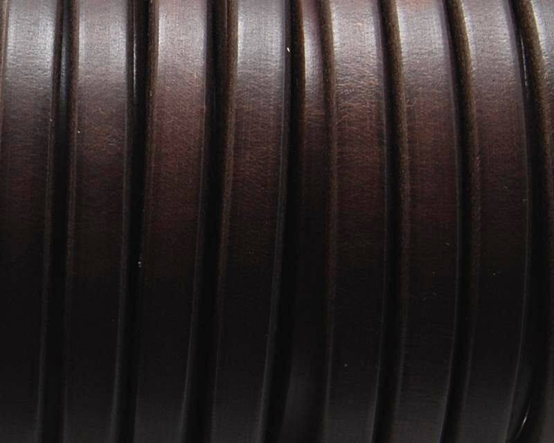 REGALIZ Leather cord. Oval 10x6mm. Brown 2. Best Quality.