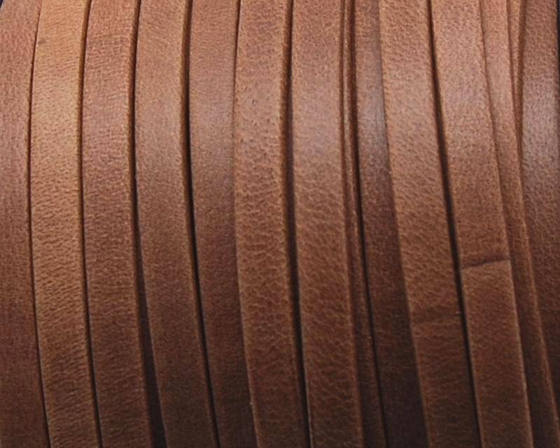 Flat Leather cord. 5x1.5mm. Camel Mat. Best Quality.