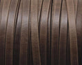 Flat Leather cord. 5x1.5mm. Dark brown mat. Best qual.
