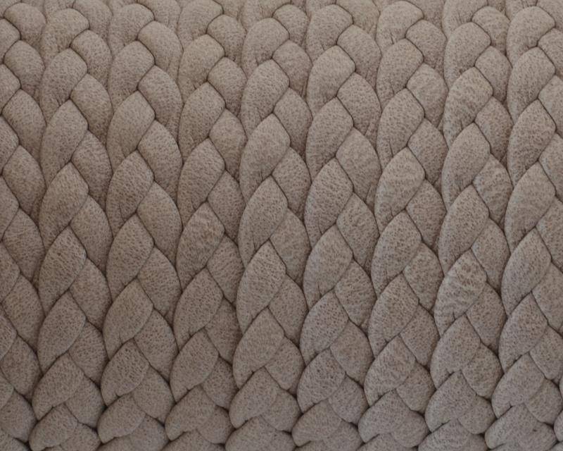 Bolo Braided Flat Leather Cord. 6.5x2mm. Beige m. Best qual.