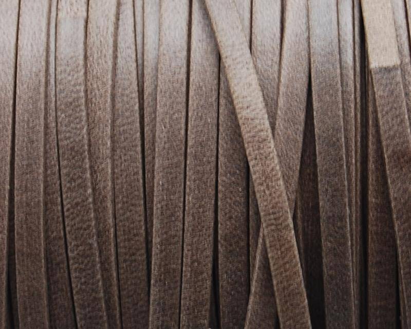 Flat Leather cord. 3x1mm. Dark brown mat. Best Quality.