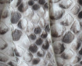 Python skin Leather cord. Flat. 25x2.5mm. White-black. 147cm strand