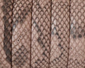 Python skin Leather cord. Half Round. 10x5mm. Salmon color.