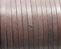 Flat Leather cord. 3x2mm. Engraved. Dark brown. Best.