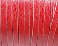 Flat Leather cord. 3x2mm. Engraved. Red. Best Quality.