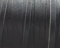 Flat Leather cord. 3x2mm. Engraved. Black. Best Quality.
