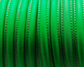 Half Round Leather cord. 10mm. Fluorescent green. Best Quality.
