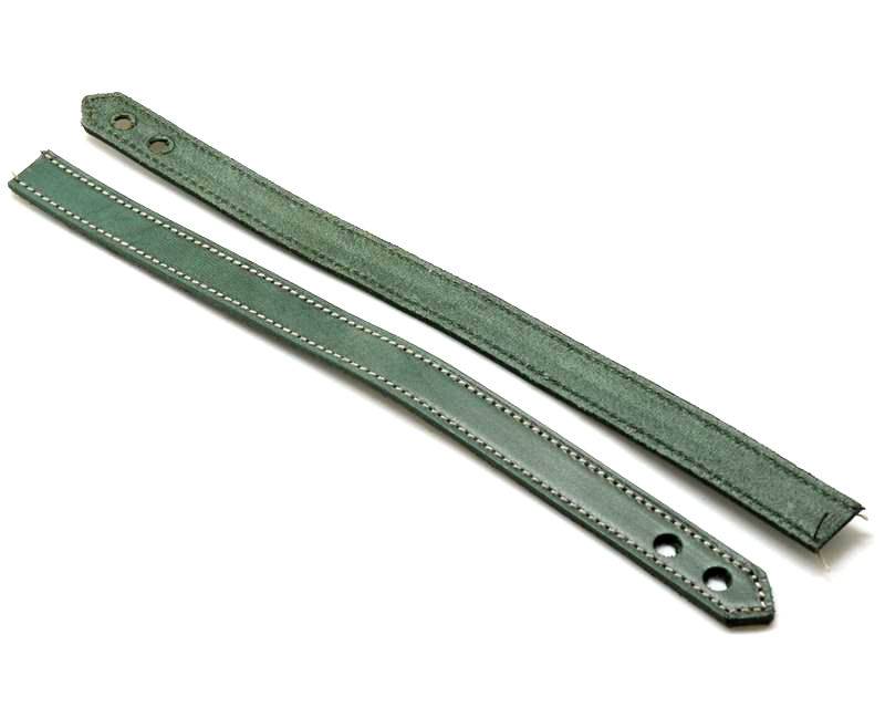 Leather Bracelet. 15x470mm. Green. Inn.6mm. Best Quality.