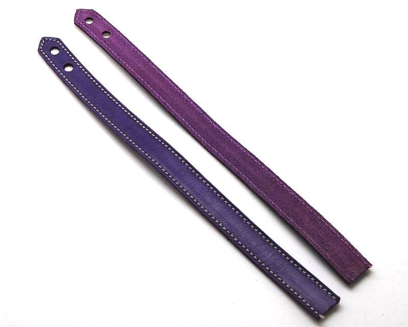 Leather Bracelet. 15x470mm. Violet. Hole 6mm. Best Quality.