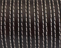 Flat Leather cord. 6x2mm. Dark brown. Best Quality.