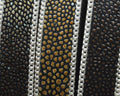 Flat Leather cord with chain. 15x2mm.Ray.Brown-silver.Best Quality.