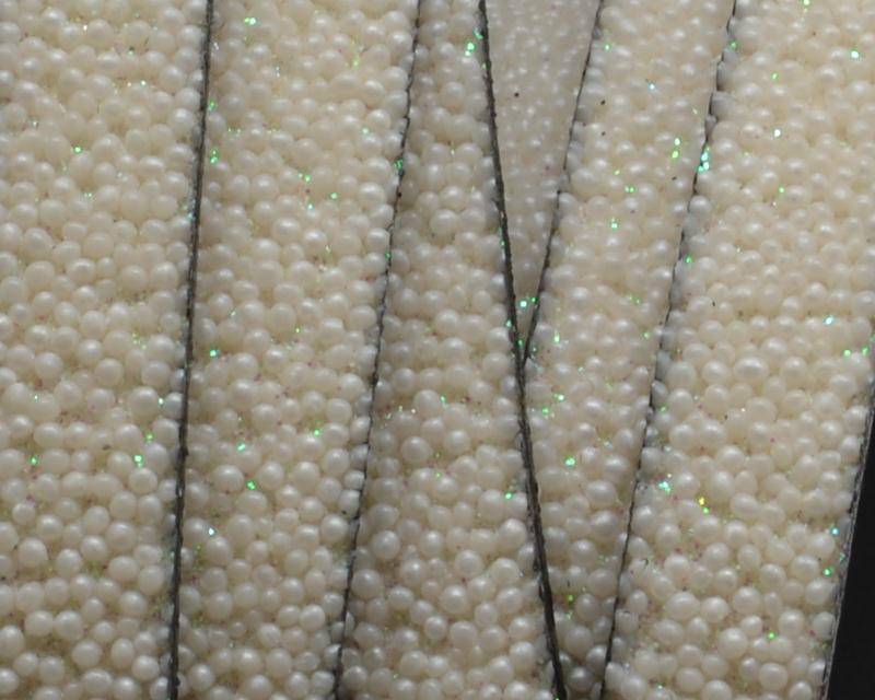 Flat Synthetic Caviar. 10x2.2mm. Beige. Best Quality.