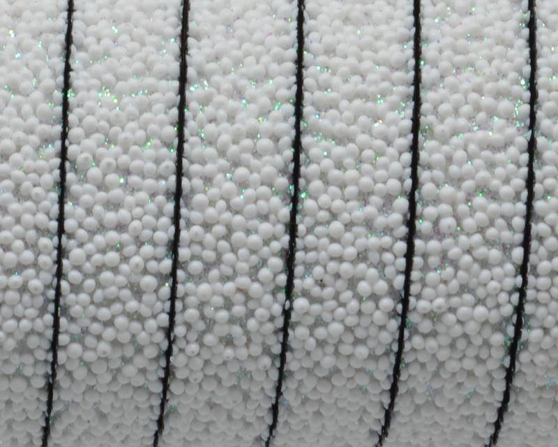 Flat Synthetic Caviar. 10x2.2mm. White. Best Quality.