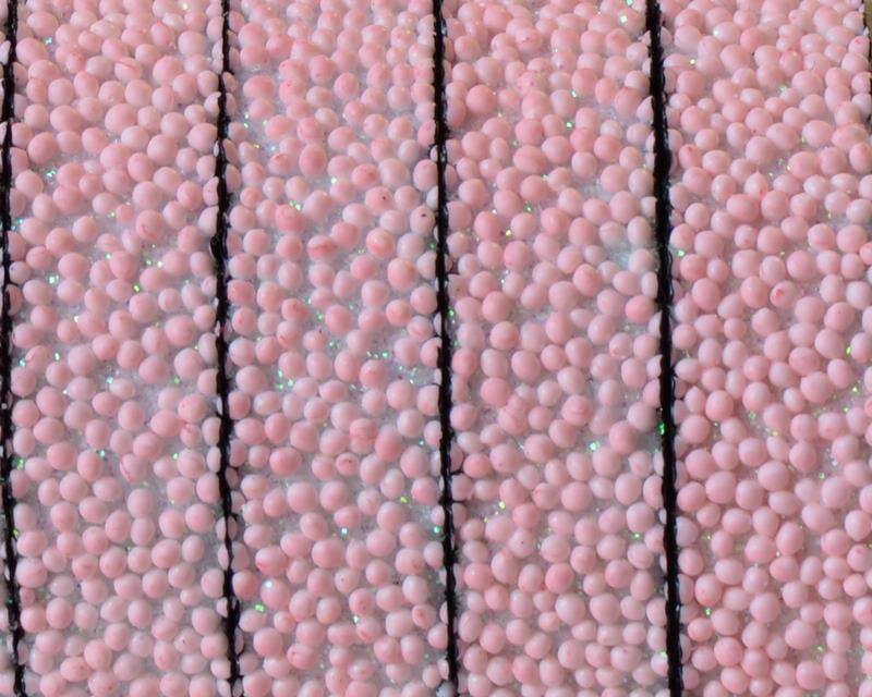 Flat Synthetic Caviar. 10x2.2mm. Pink. Best Quality.