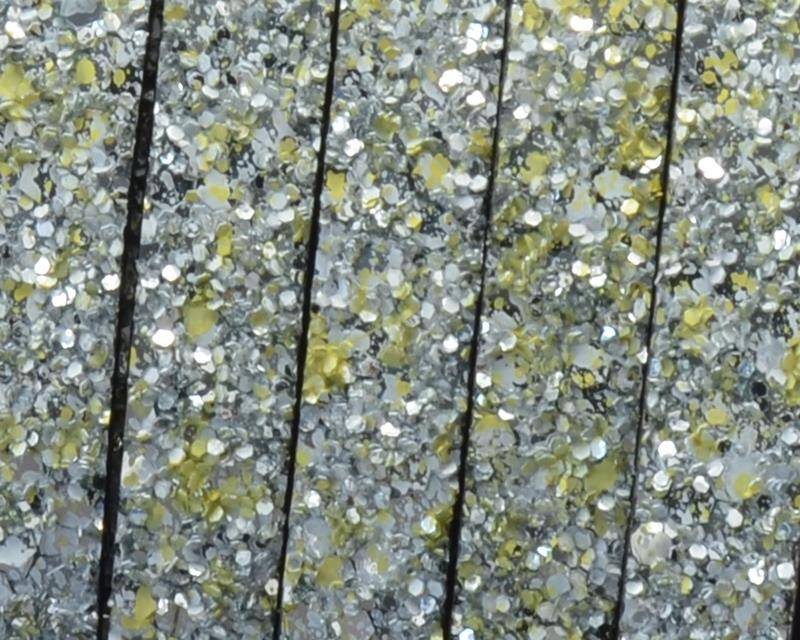 Synthetic Strand. Flat. 10x2mm. Silver-yellow. Best Quality.