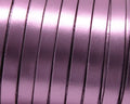 Flat Leather cord. 10x1.5mm. Metal pink. Best Quality.