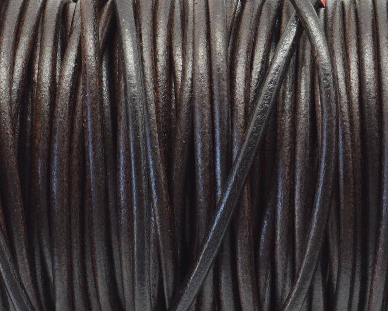 Round Leather cord. 3mm. Brown. Best Quality.