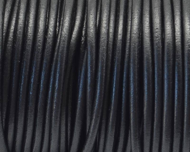 Round Leather cord. 3mm. Black. Best Quality.