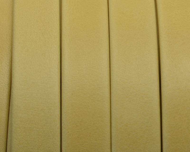 Flat Leather cord. 10x1.5mm. Denver. Yellow. Best Quality.