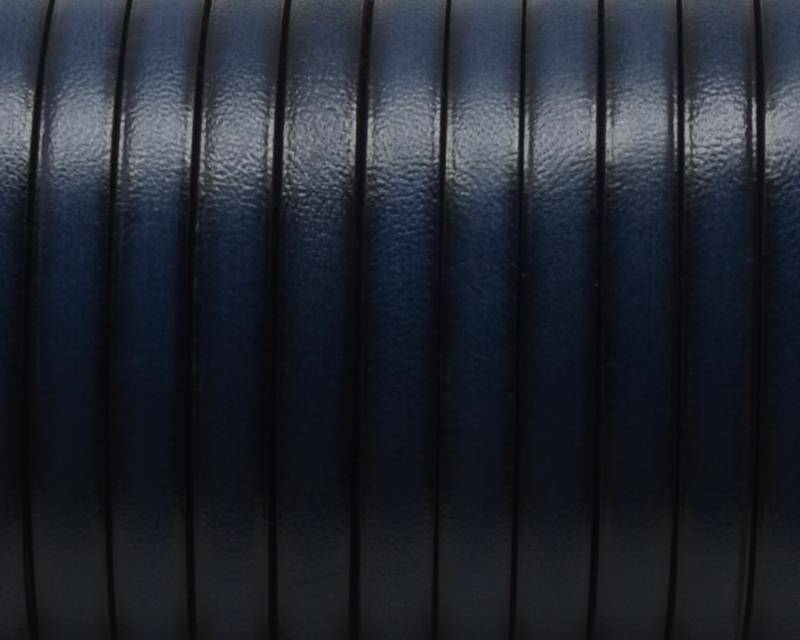 Flat Leather cord. 5x1.5mm. Navy blue3. Best Quality.