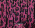 Hald Round Leather cord. 10x5mm. Leopard. Fuchsia. Inn.1,5mm. Best Quality.