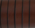 Flat Leather cord. 10x1.5mm. Cognac-black. Best Quality.
