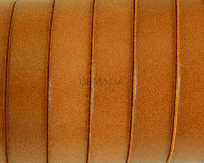 Flat Leather cord. 10x1.5mm. Light brown2. Best Quality.
