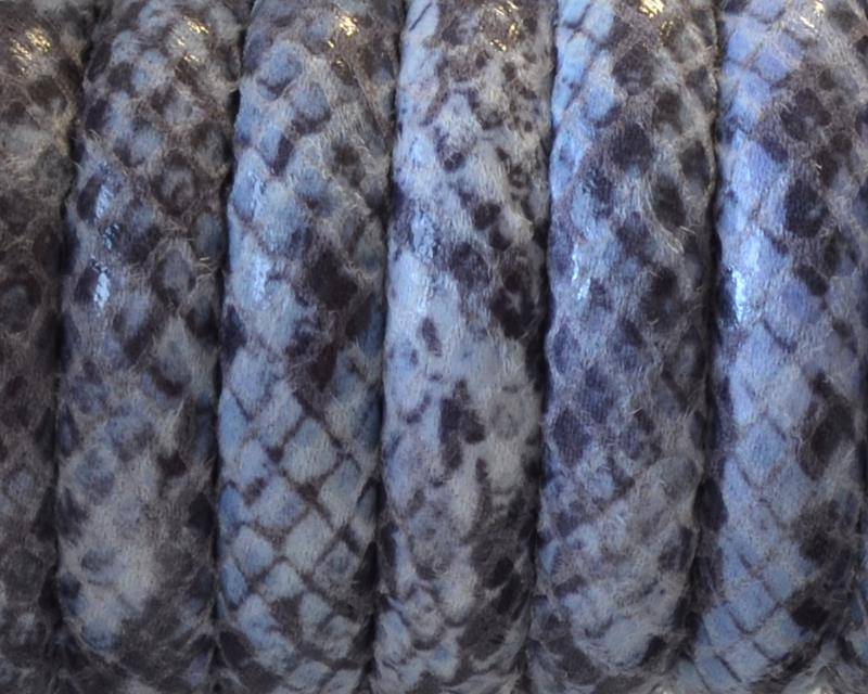 Imitation Snake skin. Synthetic cord. 10x5mm. Lilac. Best Quality.