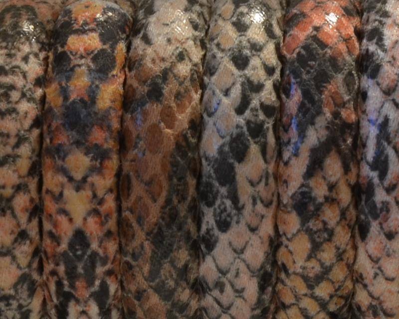 Imitation Snake skin. Synthetic cord. 10x5mm. Red. Best Quality.