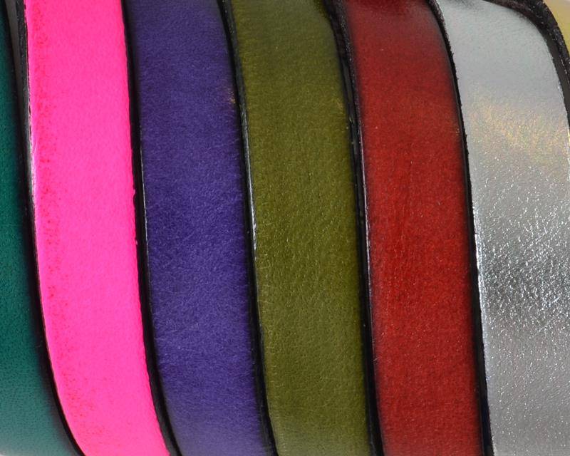 Flat Leather cord. 10x1.5mm. MIX1. Best Quality. 20cm strand
