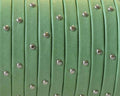 Flat Leather cord. 5x1.5mm. Denver. Green-silver. Best Quality.