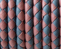 Bolo Braided Round Leather Cord. 5mm. Denver. Grey-pink. Inn.1mm.approx.Best Quality