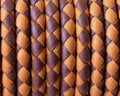 Bolo Braided Round Leather Cord. 5mm. Denver. Burdeaus-orange. Inn.1mm.approx.Best Quality
